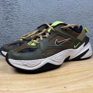Nike M2K Tekno Olive Green Volt Chunky Dad Sneakers Women’s 7.5 Y2K